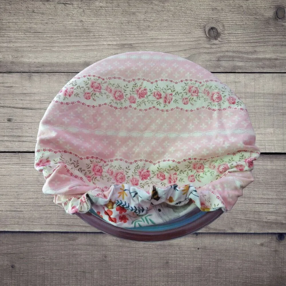 Kitchenaid Bowl Cover Reversible Bees and Pink Roser Mixer Bowl Cover